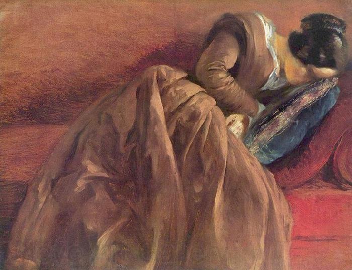Adolph von Menzel Menzel's sister Emilie, sleeping Spain oil painting art